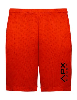 APX Rugby Badger 7 inch Mesh Shorts Orange 