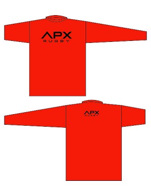 APX Rugby Long Sleeve Logo Tee Orange 