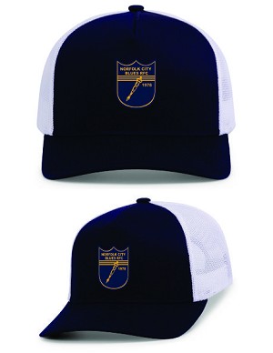 Norfolk Blues Trucker Hat Navy and White 