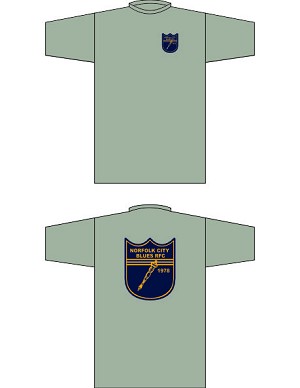 Norfolk Blues Rugby Logo Tee Sport Gray 